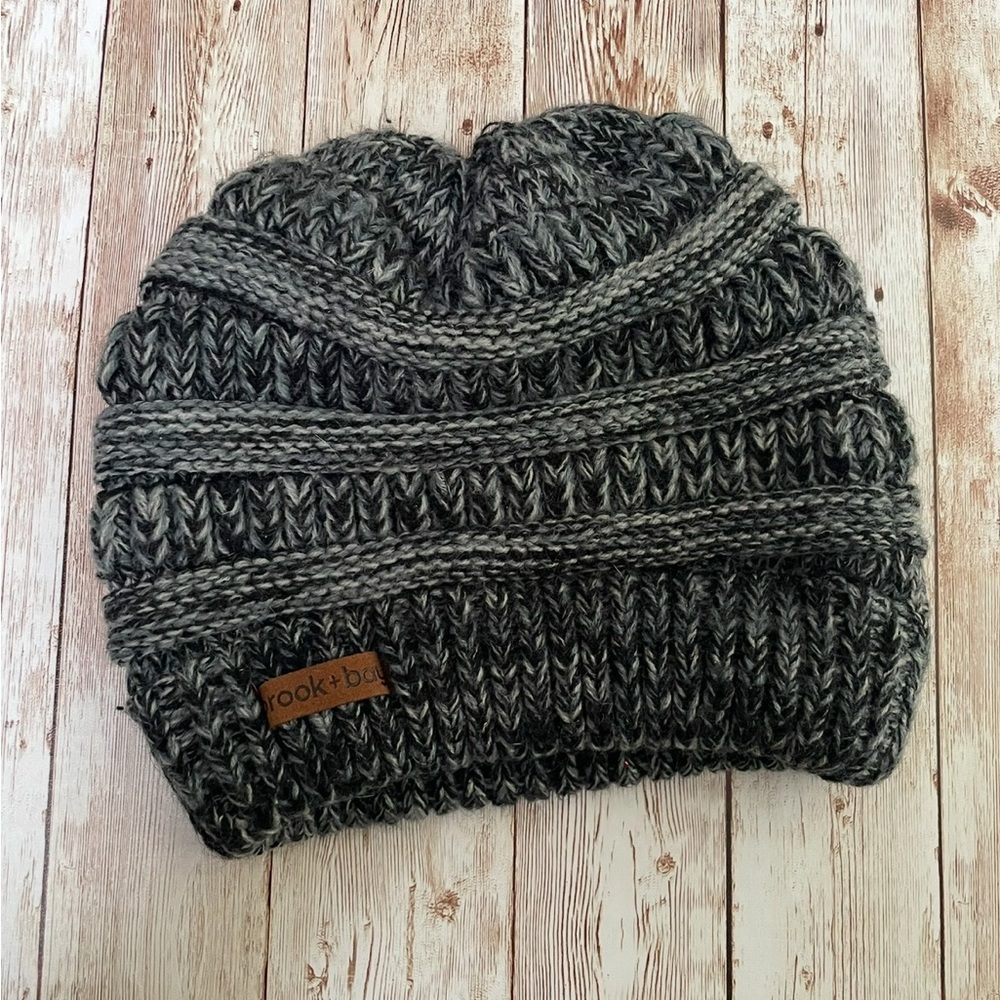 Brook + Bay Women's Adult Winter Cozy Knit Beanie Hat Gray - Picture 6 of 14